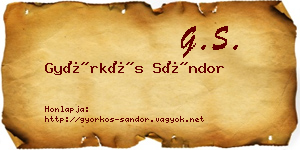 Györkös Sándor névjegykártya
